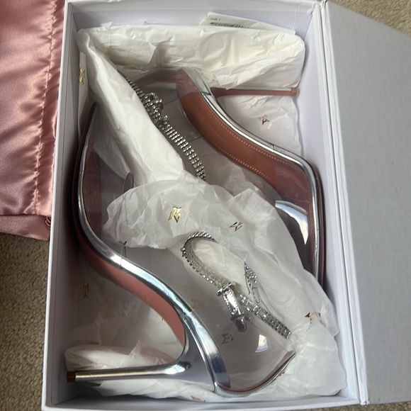 Amina Muaddi Ursina glass pump size 39.5 - 9.5US - Picture 5 of 8